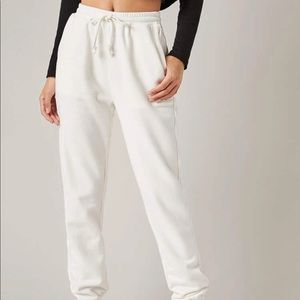 White Drawstring Sweatpants